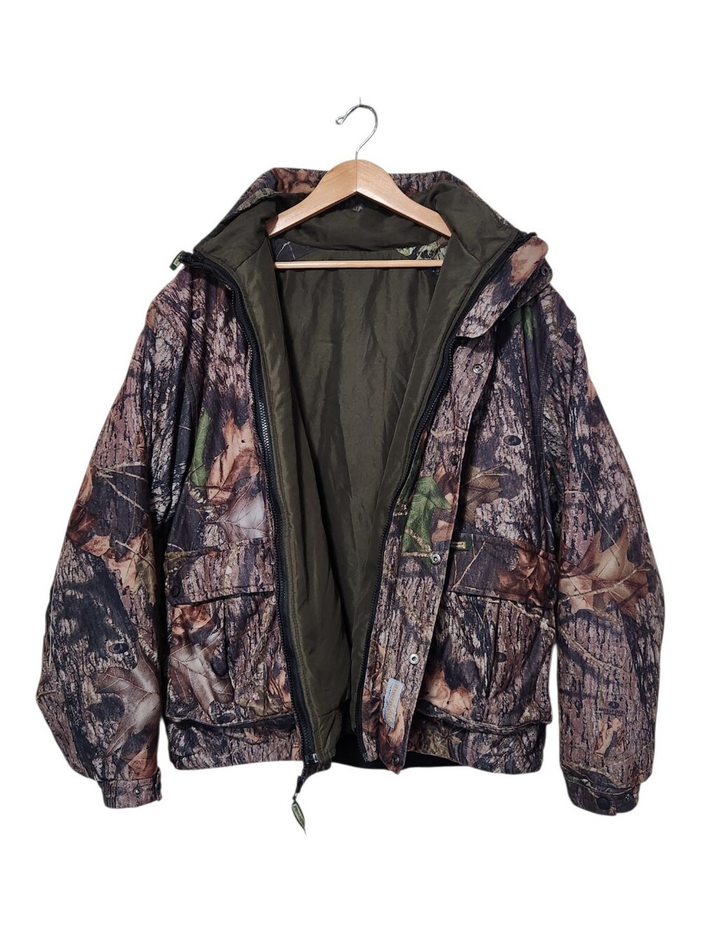 VTG Remington 2 in 1 Coat & Camo Liner Jacket Camouflage Hunting Jacket Size XL